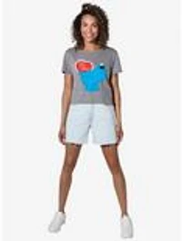 Sesame Street Be Mine With Cookie Monster Women's Crop Top T-Shirt