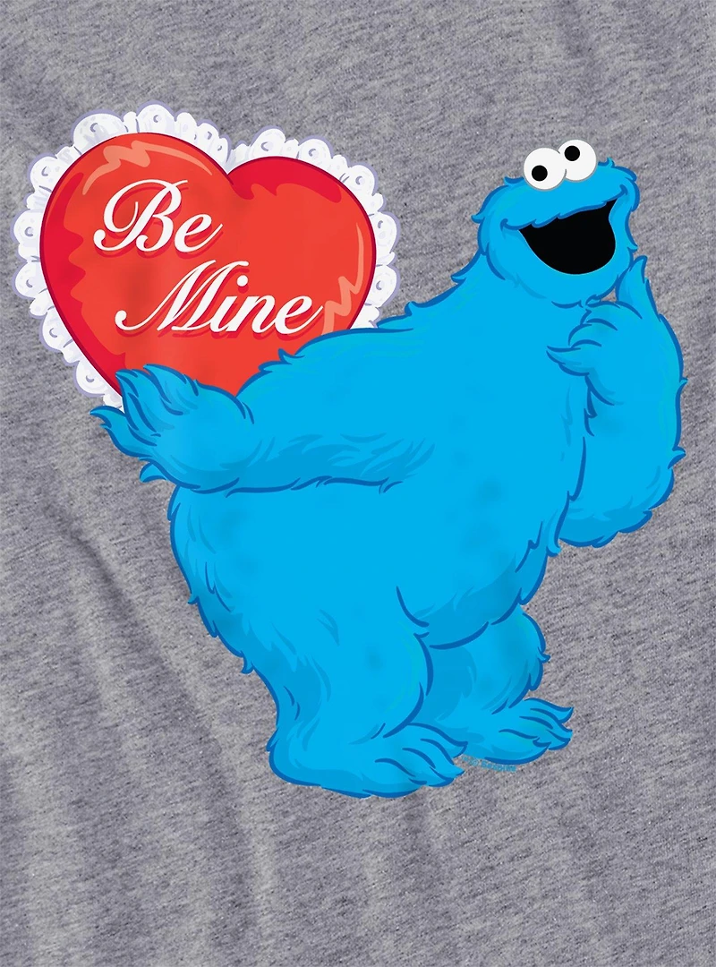 Sesame Street Be Mine With Cookie Monster Women's Crop Top T-Shirt