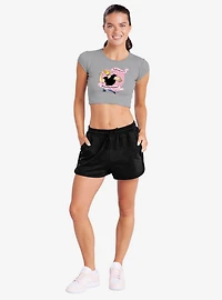 Johnny Bravo Valentines Perfection Cap Sleeve Baby Rib Women's Crop Top
