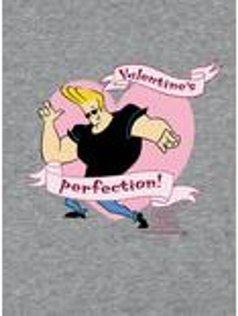 Johnny Bravo Valentines Perfection Cap Sleeve Baby Rib Women's Crop Top