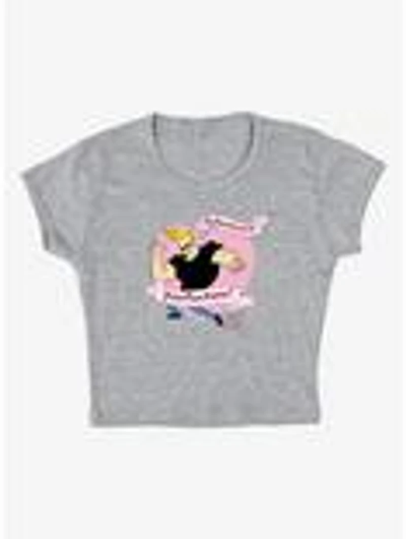 Johnny Bravo Valentines Perfection Cap Sleeve Baby Rib Women's Crop Top