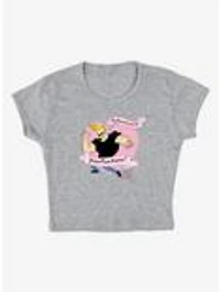 Johnny Bravo Valentines Perfection Cap Sleeve Baby Rib Women's Crop Top