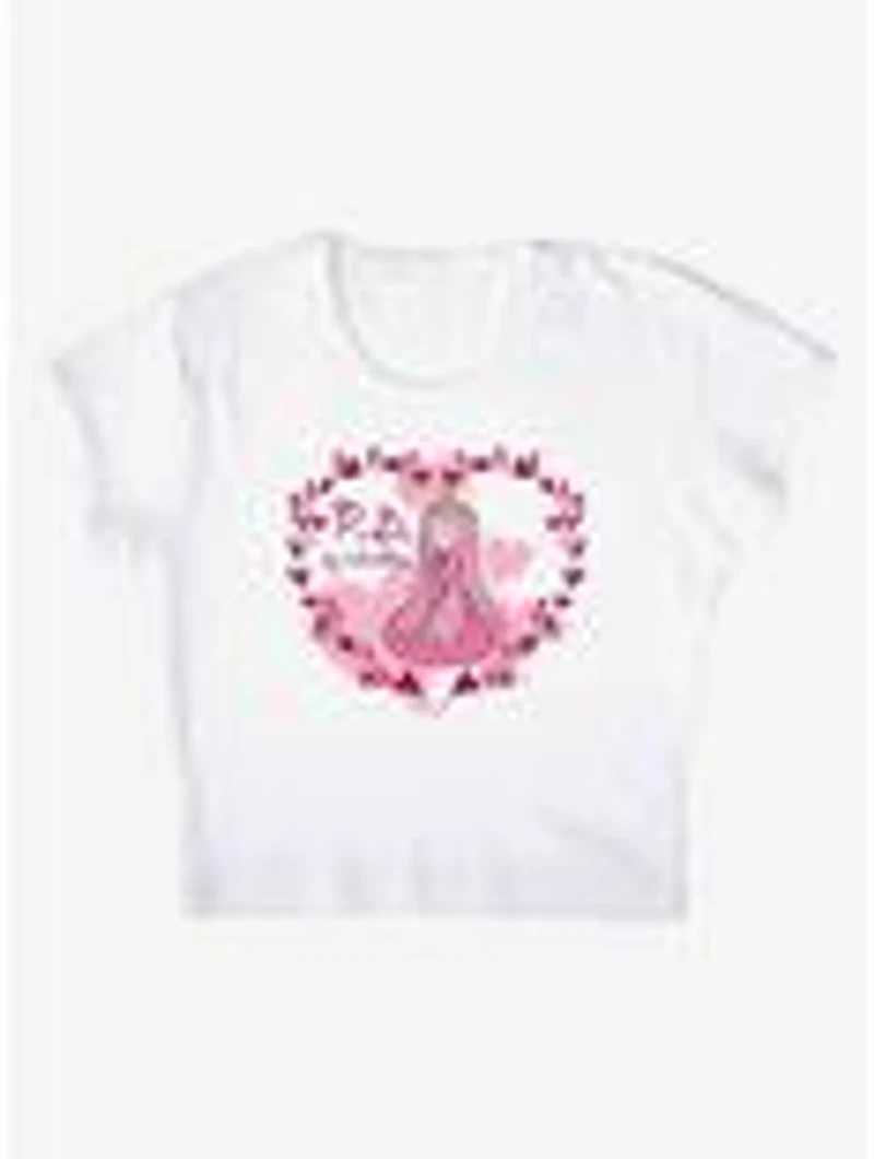 Adventure Time My Valentine Cap Sleeve Baby Rib Women's Crop Top