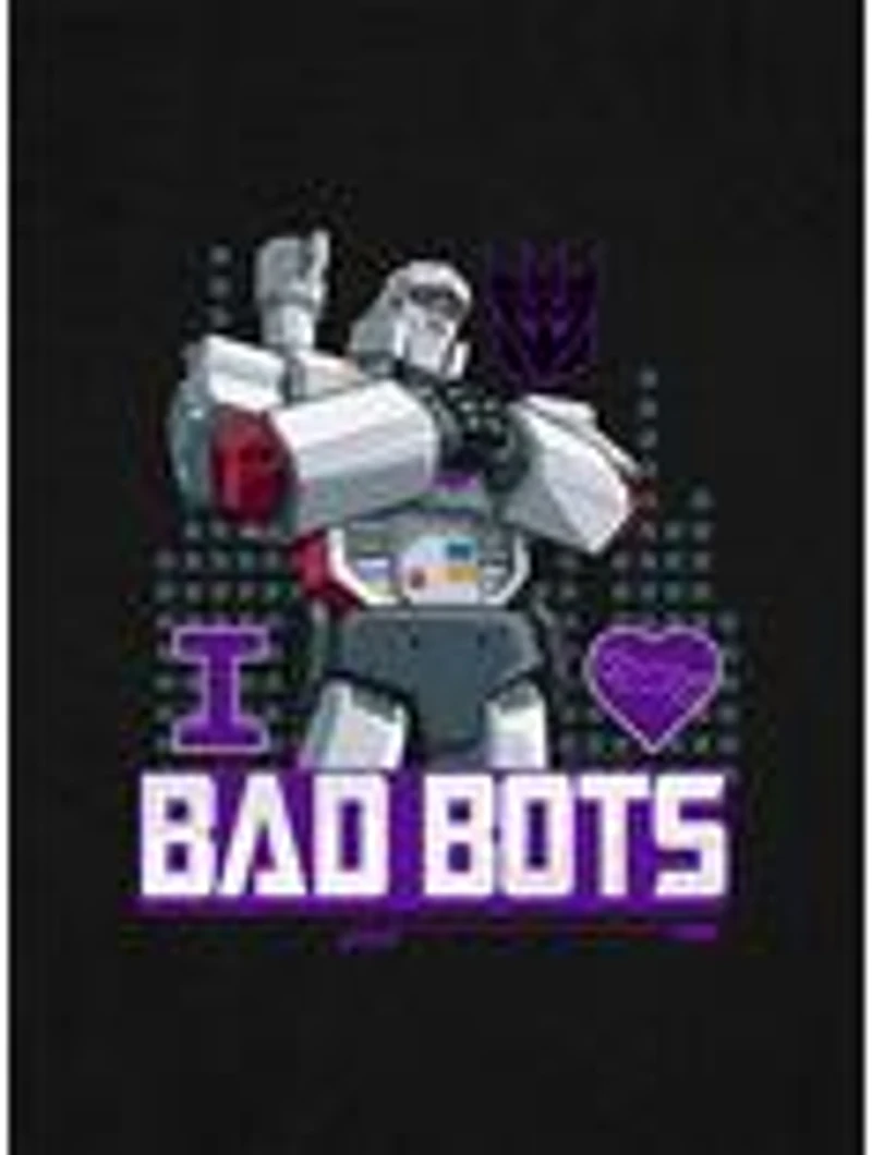 Transformers Megatron I Love Bad Bots Cap Sleeve Baby Rib Women's Crop Top