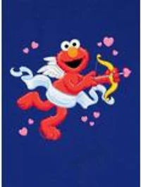 Sesame Street Cupid Elmo Cap Sleeve Baby Rib Women's Crop Top