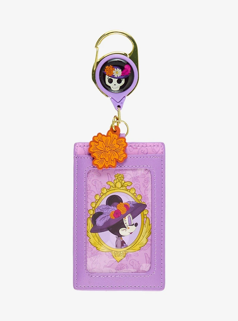 Disney Minnie Mouse Dia de los Muertos Floral Retractable Lanyard — BoxLunch Exclusive