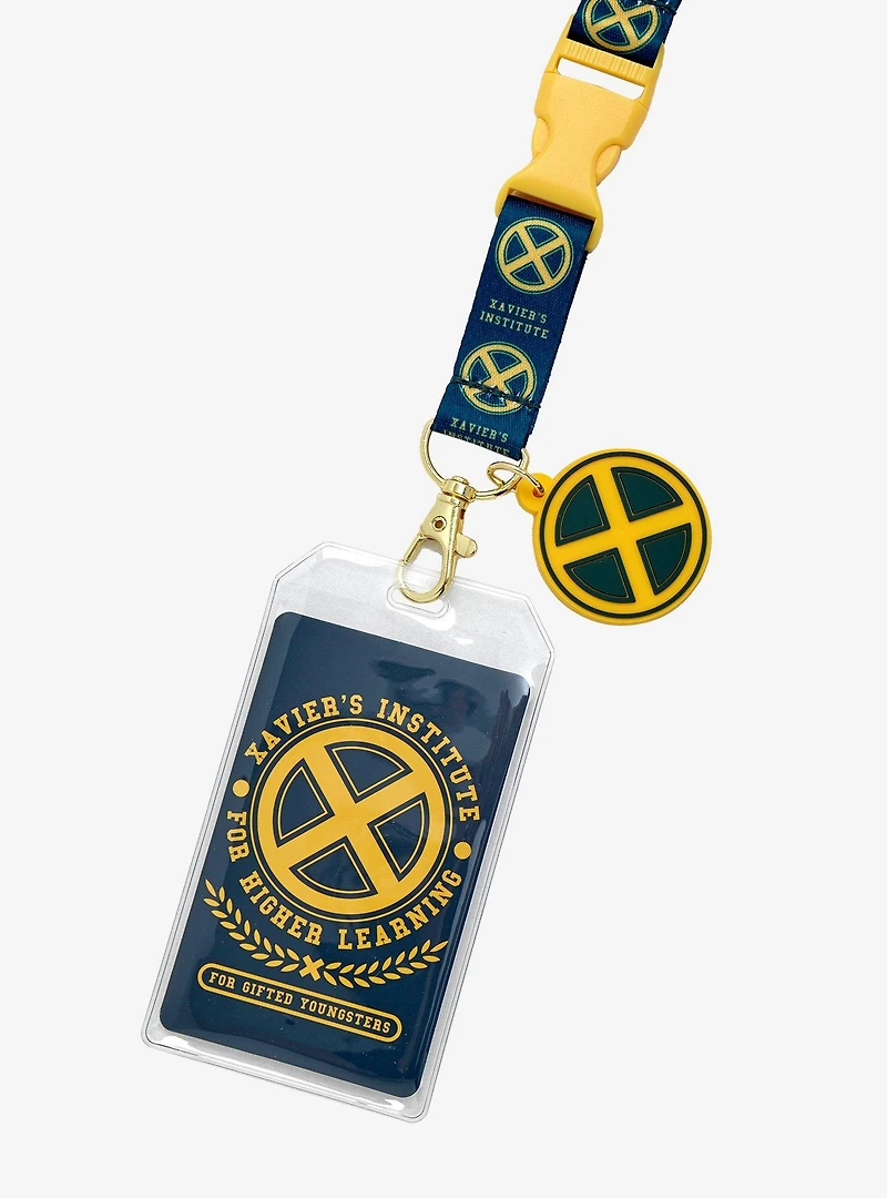 Marvel X-Men Xavier's Institute Logo Allover Print Lanyard - BoxLunch Exclusive