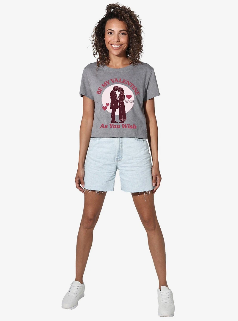 The Princess Bride Be My Valentine As You Wish Women's Crop Top T-Shirt