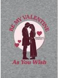 The Princess Bride Be My Valentine As You Wish Cap Sleeve Baby Rib Women's Crop Top