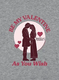 The Princess Bride Be My Valentine As You Wish Cap Sleeve Baby Rib Women's Crop Top