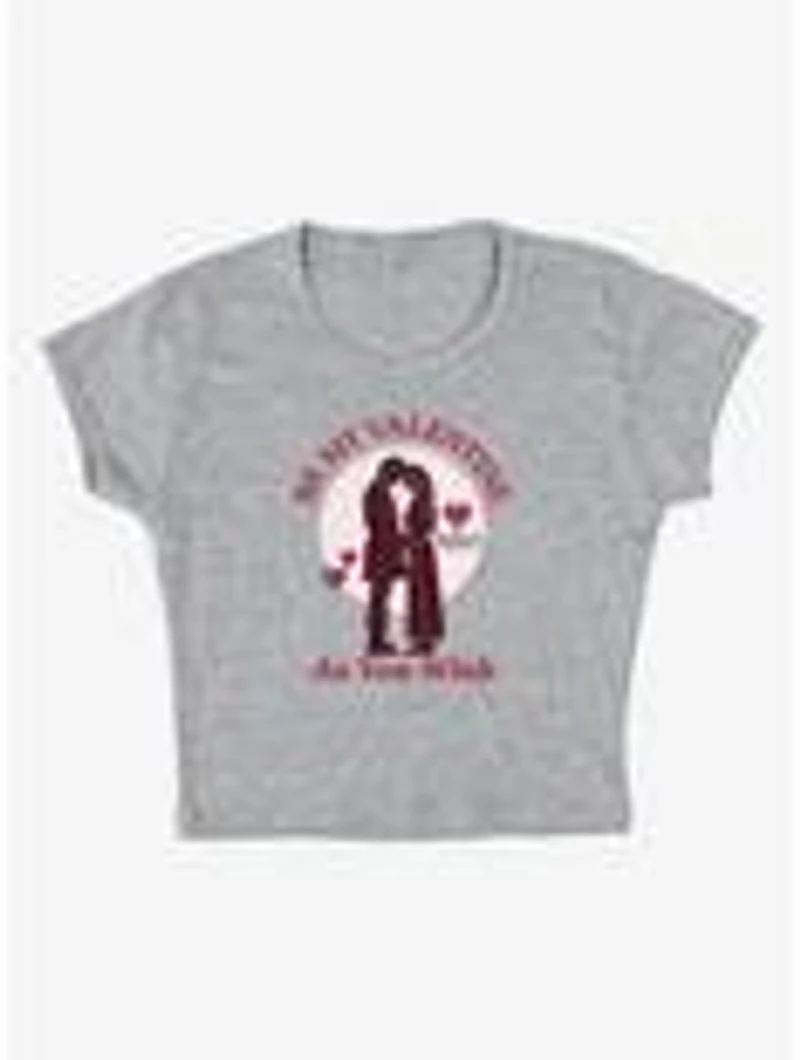 The Princess Bride Be My Valentine As You Wish Cap Sleeve Baby Rib Women's Crop Top