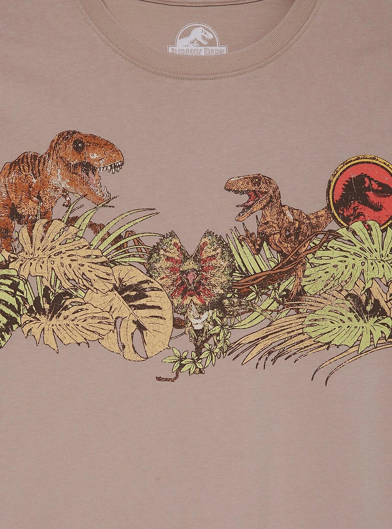 Jurassic Park Dinosaurs & Foliage Women's T-Shirt - BoxLunch Exclusive