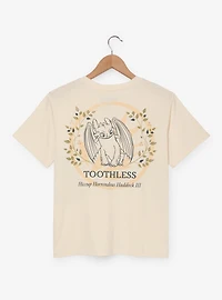 DreamWorks How To Train Your Dragon Toothless Tonal Foliage Women's Cropped T-Shirt - BoxLunch Exclusive
