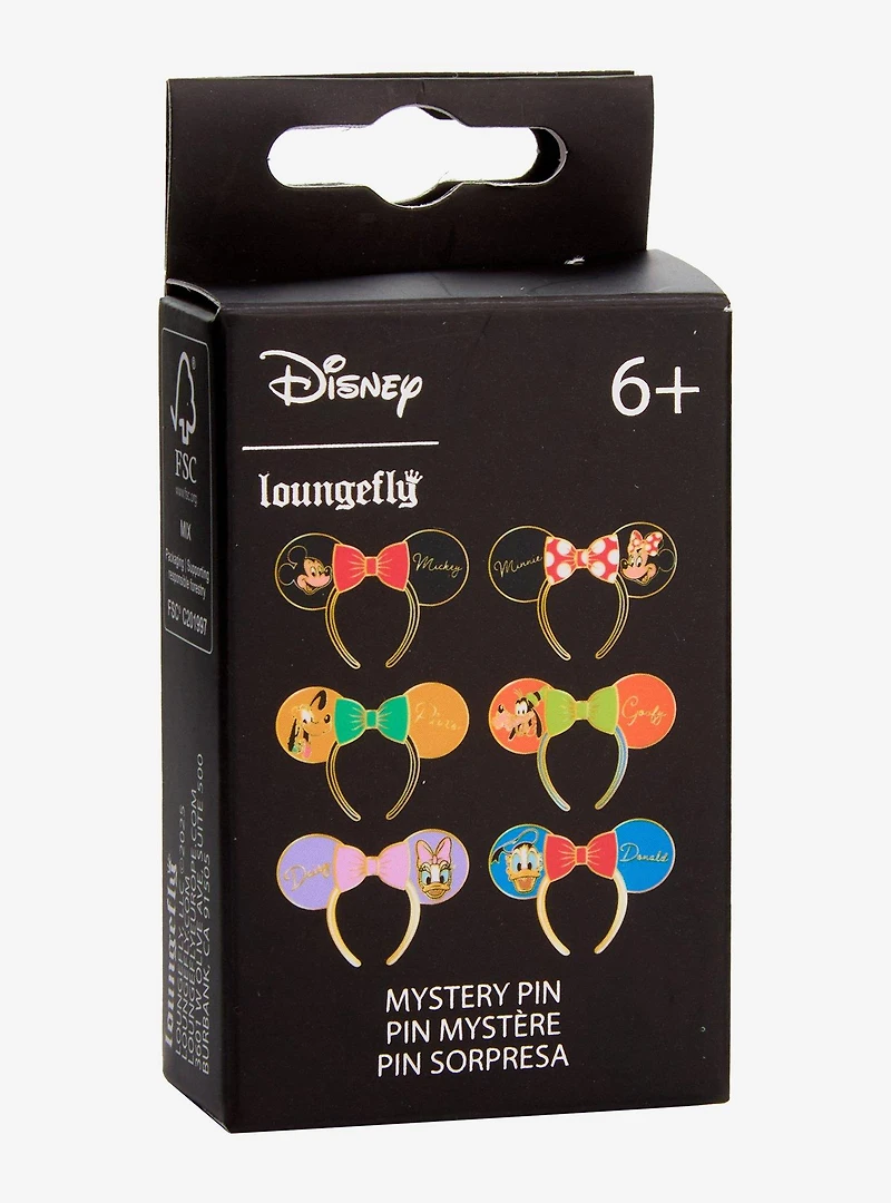Loungefly Disney Mickey Mouse & Friends Mickey Ears Blind Box Enamel Pin - BoxLunch Exclusive