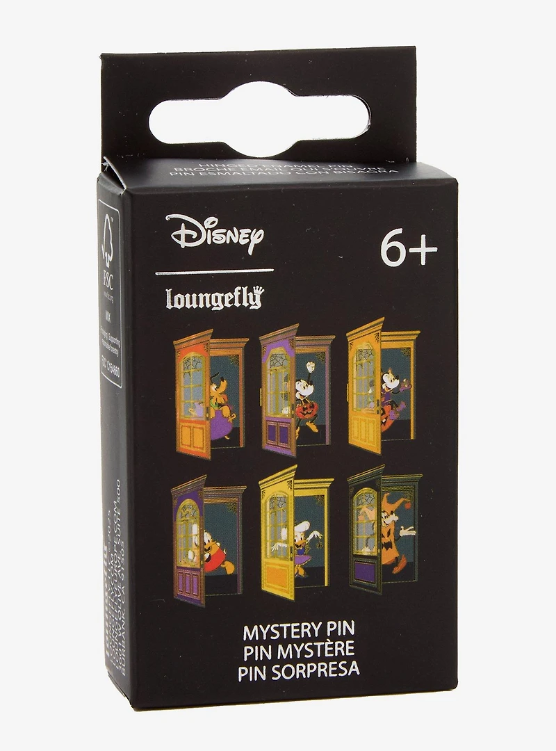 Loungefly Disney Mickey Mouse & Friends Trick-or-Treat Doors Hinged Blind Box Enamel Pin - BoxLunch Exclusive