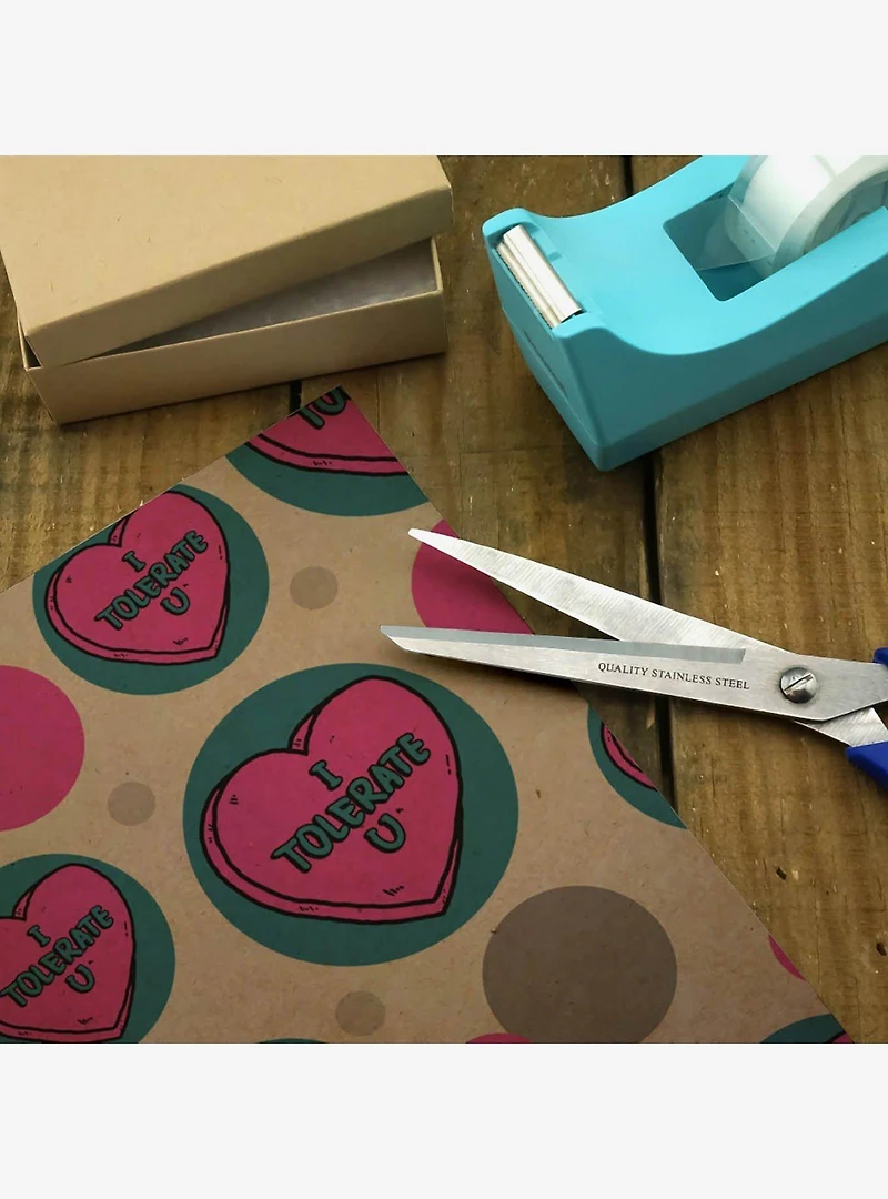 I Tolerate U Love You Premium Kraft Wrapping Paper