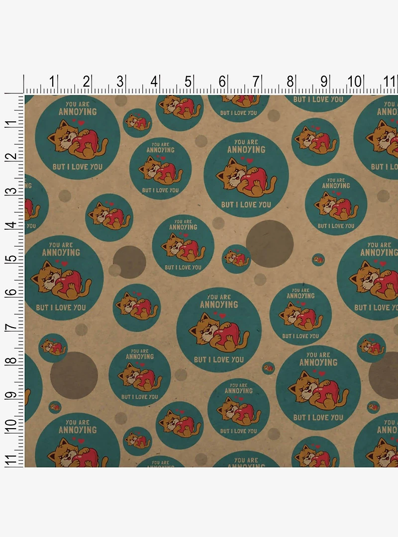 You Are Annoying But I Love You Cat Premium Kraft Wrapping Paper