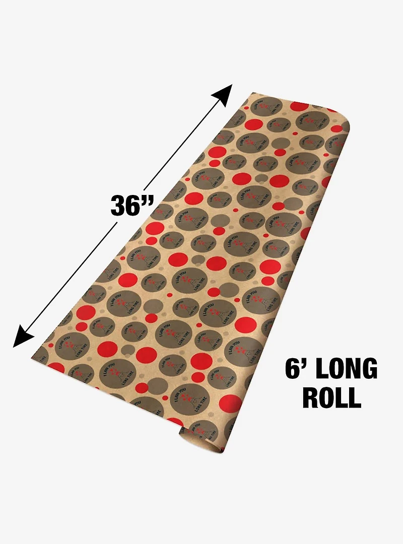 I Lava You Long Time Love Volcano Erupting Premium Kraft Wrapping Paper