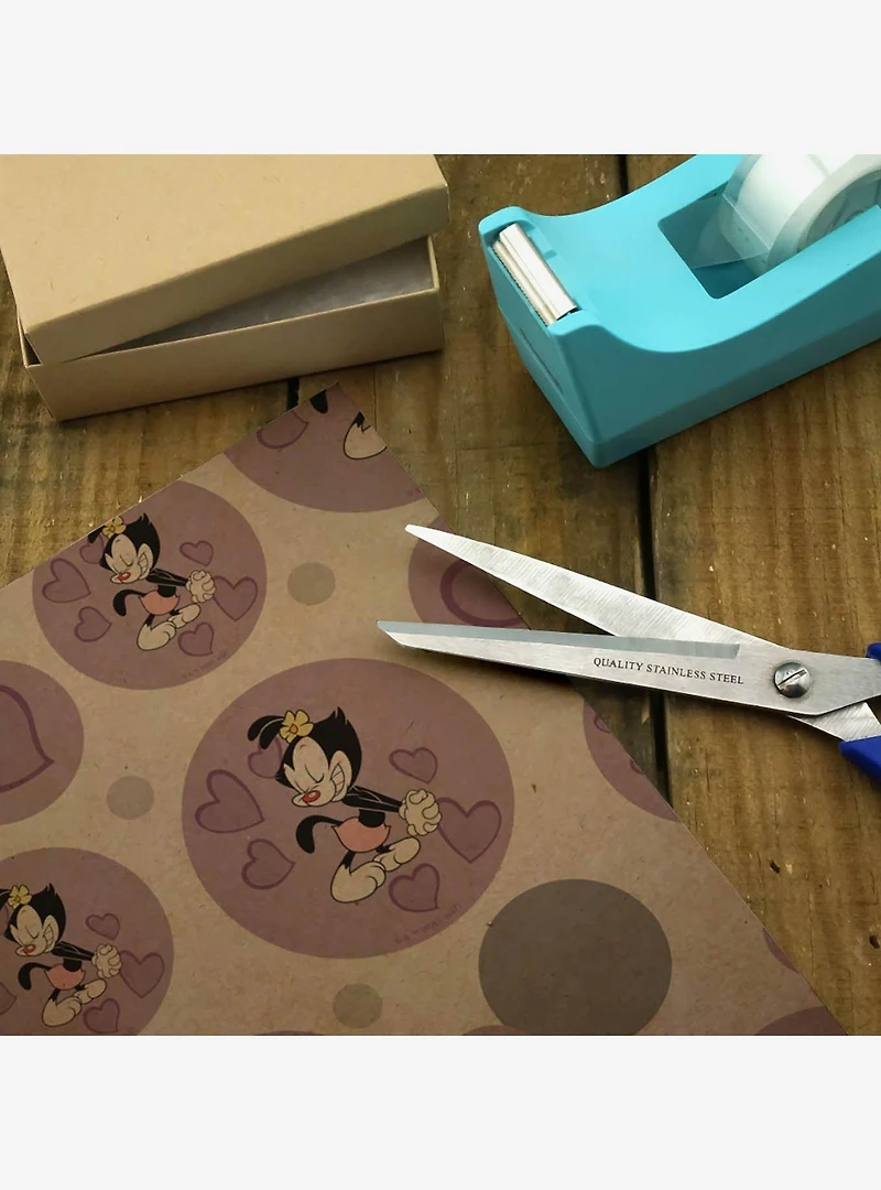 Animaniacs Dot Hearts Premium Kraft Wrapping Paper