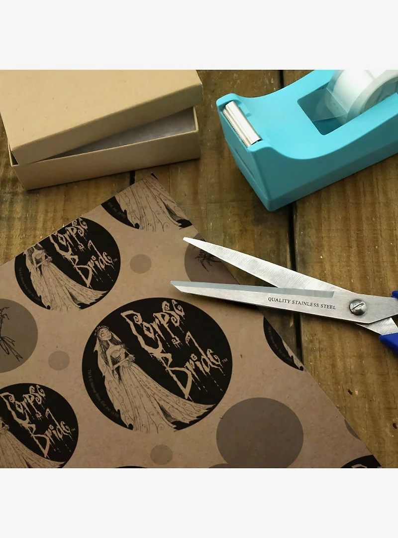 Corpse Bride Logo and Silhouette Premium Kraft Wrapping Paper