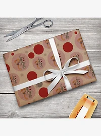 Looney Tunes Bugs and Lola Kiss Dot Premium Kraft Wrapping Paper