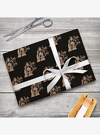 Corpse Bride Logo and Silhouette Dark Premium Kraft Wrapping Paper