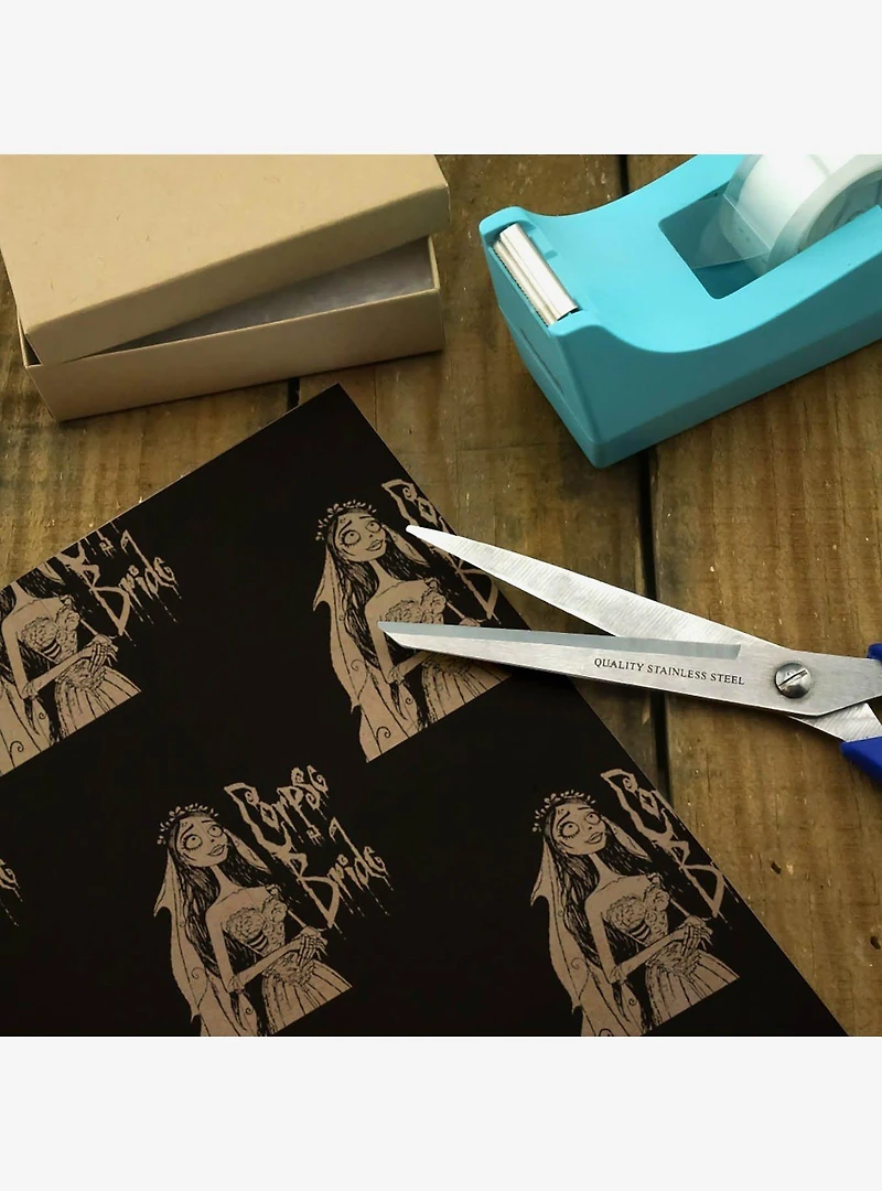 Corpse Bride Logo and Silhouette Dark Premium Kraft Wrapping Paper