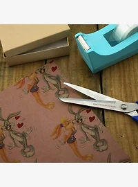 Looney Tunes Bugs and Lola Kiss Premium Kraft Wrapping Paper