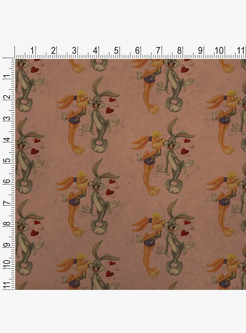 Looney Tunes Bugs and Lola Kiss Premium Kraft Wrapping Paper