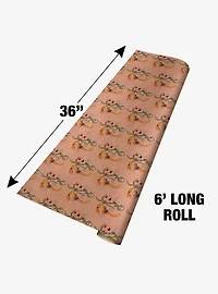 Looney Tunes Bugs and Lola Kiss Premium Kraft Wrapping Paper