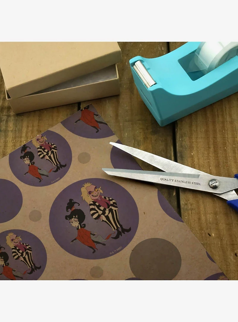 Beetlejuice Animated Series Beetlejuice and Lydia Wrapping Paper