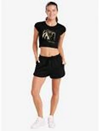 Over The Garden Wall Boom Cover Cap Sleeve Baby Rib Women's Crop Top