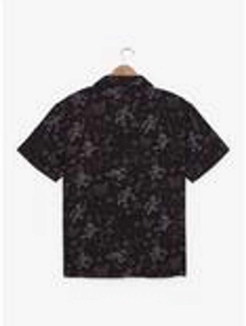 Disney Mickey and Friends Halloween Allover Print Woven Button Up — BoxLunch Exclusive