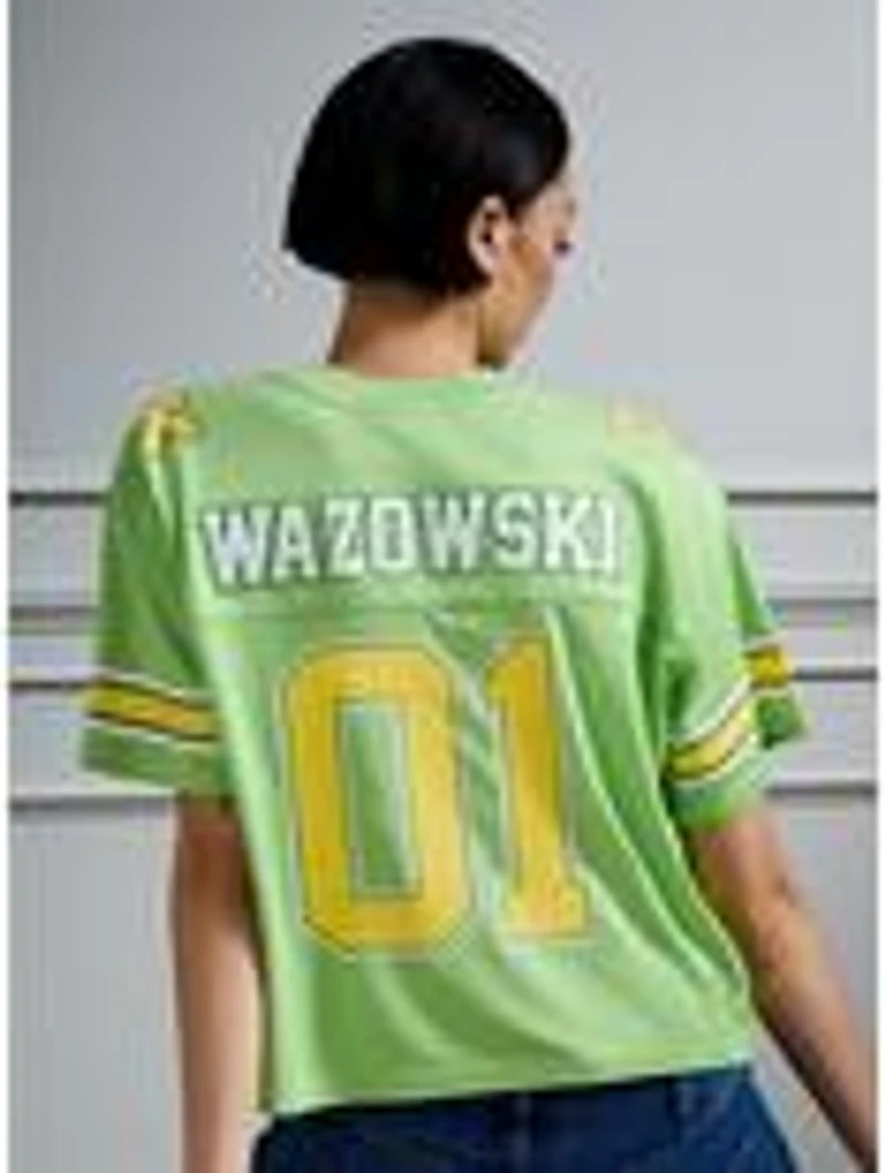 Disney Pixar Monsters University Mike Oozma Kappa Women's Cropped Football Jersey — BoxLunch Exclusive
