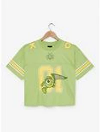 Disney Pixar Monsters University Mike Oozma Kappa Women's Cropped Football Jersey — BoxLunch Exclusive