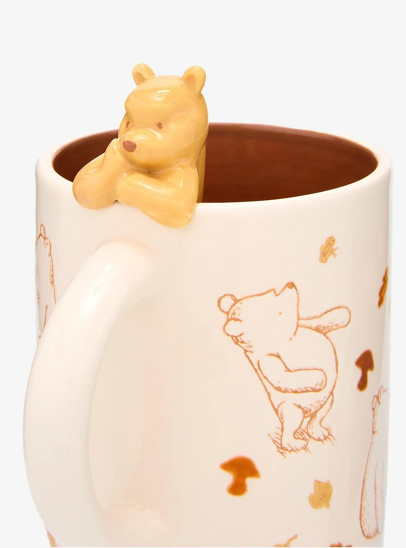 Disney Winnie the Pooh Fall Leaves Peeking Pooh Bear Mug - BoxLunch Exclusive