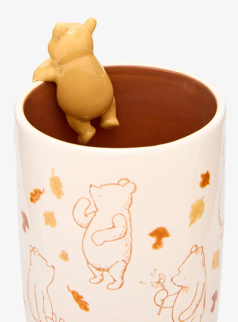Disney Winnie the Pooh Fall Leaves Peeking Pooh Bear Mug - BoxLunch Exclusive