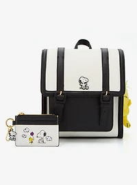 Peanuts Snoopy Black & White Mini Backpack with Woodstock Plush Charm - BoxLunch Exclusive