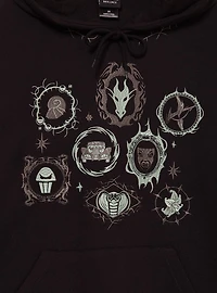 Disney Villains Icons Embroidered Hoodie — BoxLunch Exclusive