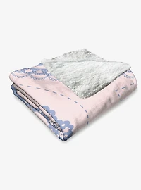 Vintage Hearts Silk Touch Sherpa Throw Blanket