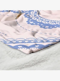 Vintage Hearts Silk Touch Sherpa Throw Blanket