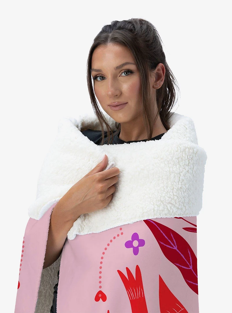Flying Birds Silk Touch Sherpa Throw Blanket