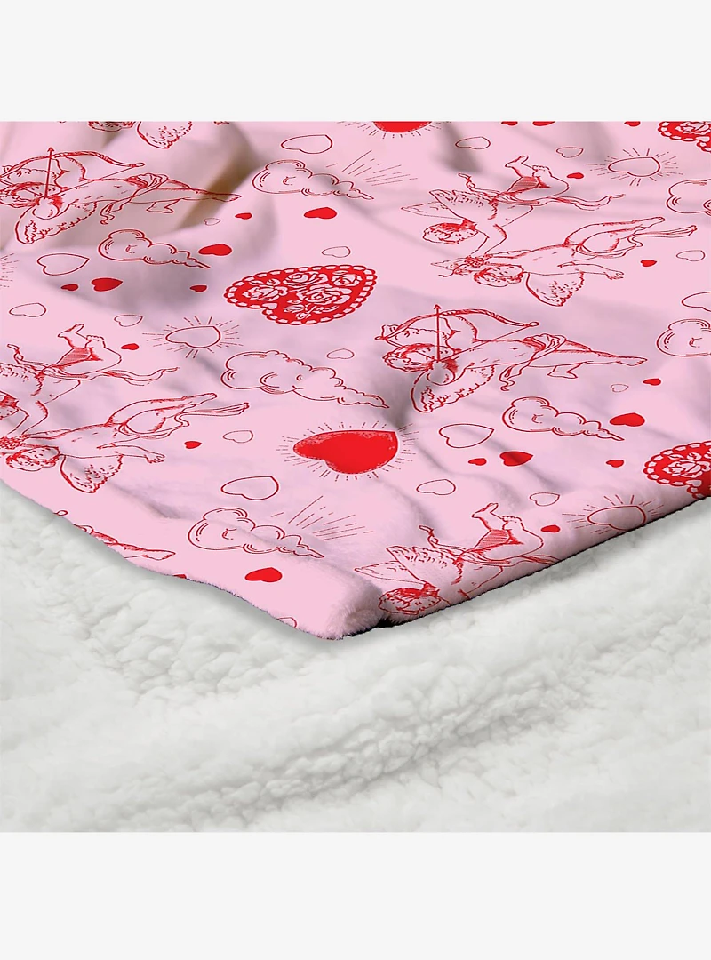 Cupid Silk Touch Sherpa Throw Blanket