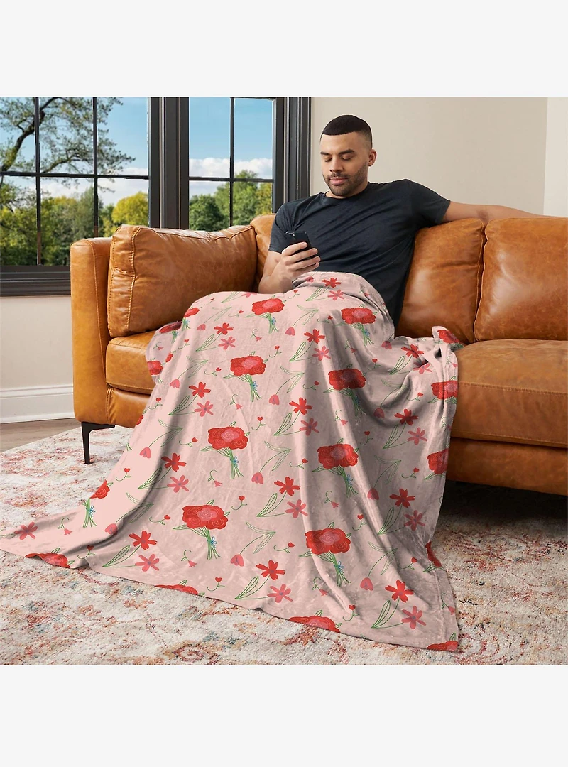 Flowers 60x80" Silk Touch Throw Blanket