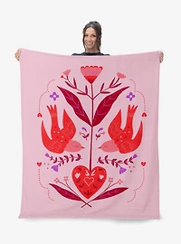 Flying Birds 60x80" Silk Touch Throw Blanket