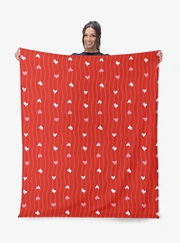 Line Hearts 60x80" Silk Touch Throw Blanket