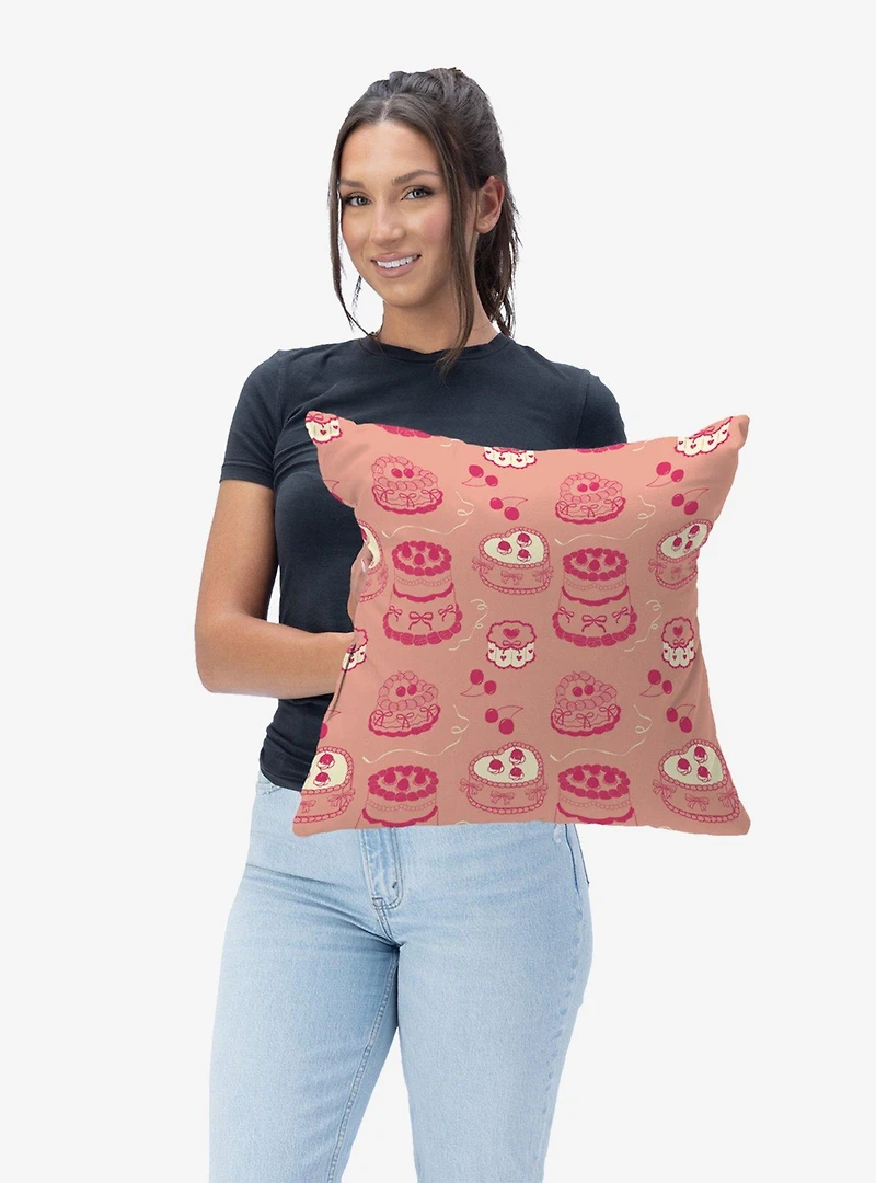 Valentine's Day Cakes Throw Pillow
