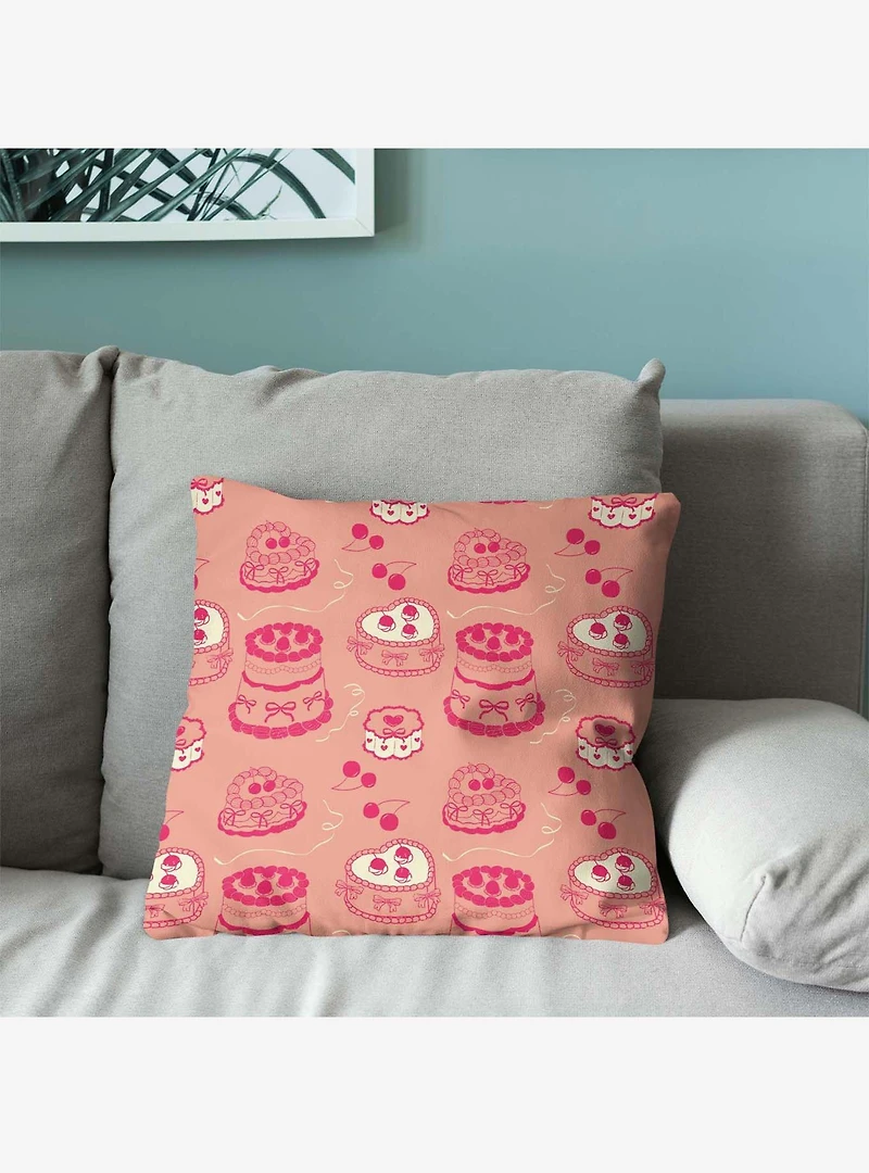Valentine's Day Cakes Throw Pillow