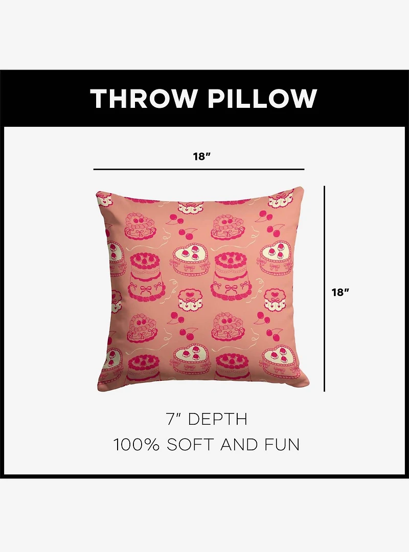 Valentine's Day Cakes Throw Pillow