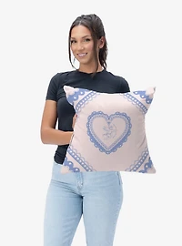 Vintage Hearts Throw Pillow